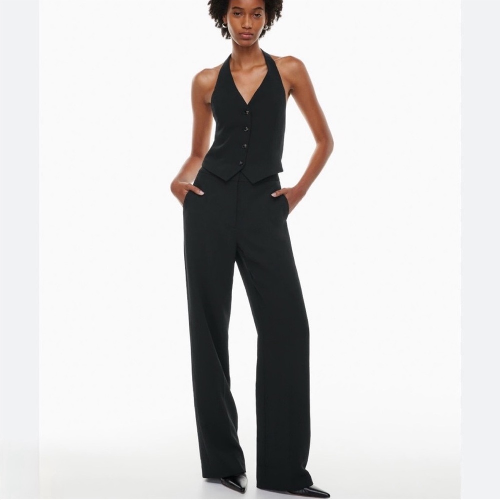 Wilfred Aritzia Black Alanya Wide-Leg Pant